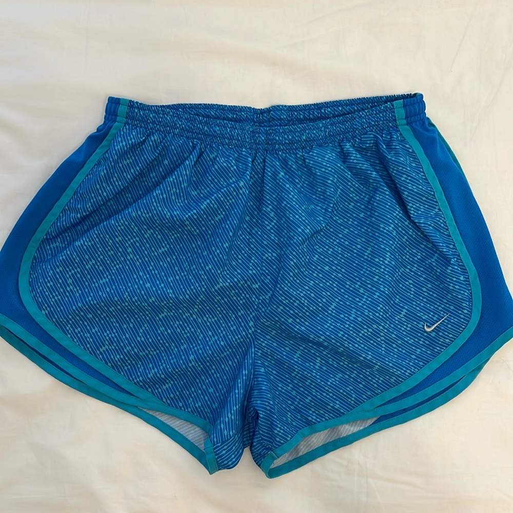 Blue Nike Women’s Dry Tempo shorts, Size Large
